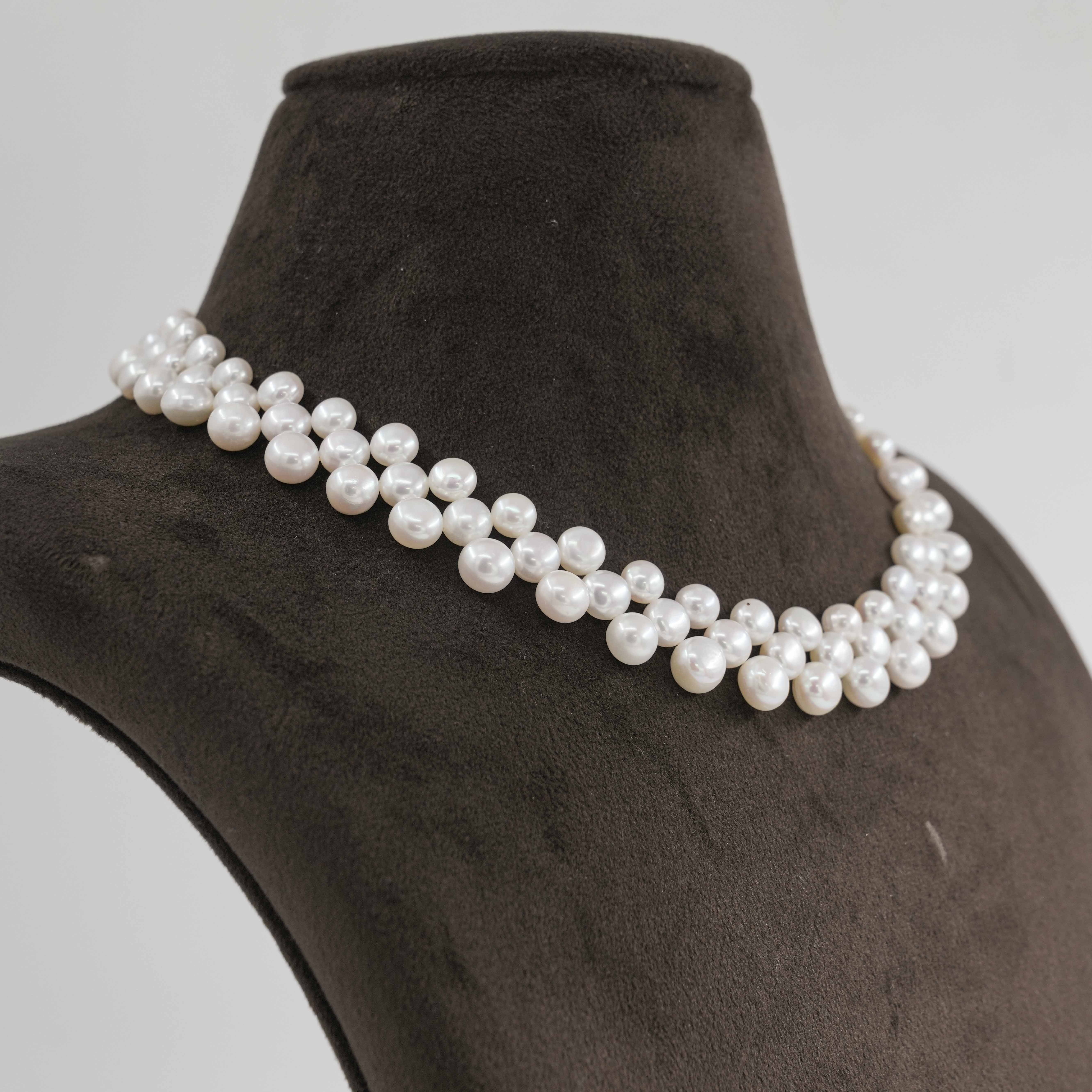Order Elegant Button Pearl Necklace online in Hyderabad